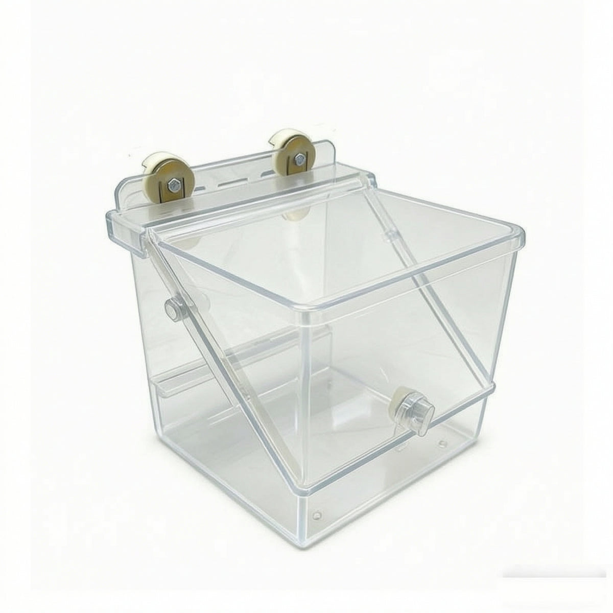 Acrylic Pet Feeder with Suction Cups Transparent for Enclosures, Squirrels