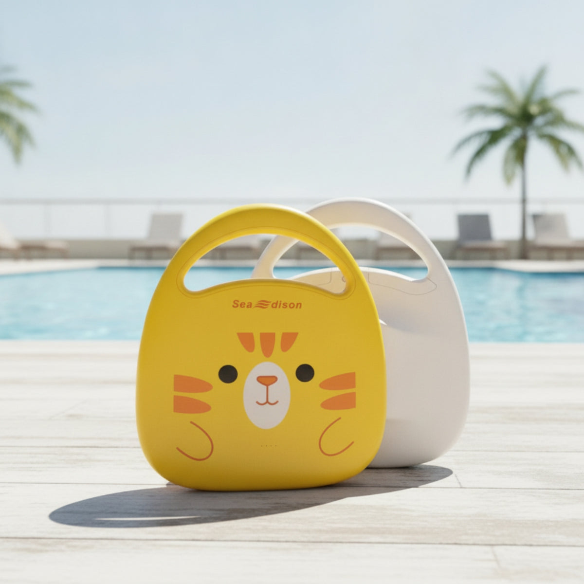 Motorized Electric Swim Board Lightweight Electric Kickboard Easy-Grip Swim Board with Handle Portable for Children, Beginners, Toddlers