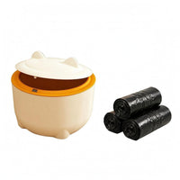 Odor Control Litter Container Fitted Lid Cat Waste Container Lidded