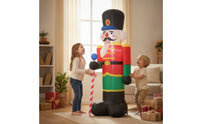 Tall Christmas Inflatable Nutcracker Soldier Freestanding Inflatable Nutcracker Soldier Giant Holiday Display Oversized for Yard