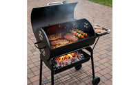 Briquette Barbecue Grill Black Briquette Grill with Lid Freestanding for Families, Backyard, Patio