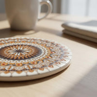 Ceramic Absorbent Coaster Non-Slip Absorbent Ceramic Coaster Protects Furniture Tableware Accessory for Kitchen Counter