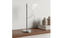 Rotating Metal Woman Sculpture Kinetic Art Lady Statue for Bookshelf, Windowsill