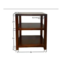 Mortise and Tenon Console Solid Wood Audio Rack Storage Shelf Wooden Amplifier Stand Heavy-duty Stability Suitable for Living Room Home Theater Studio Office