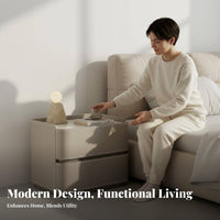 CumulusShaped End Table Cream and fashion Nightstand Light Luxury for Homeowners, Women