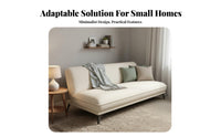 Foldable Design Folding Sofa Bed two-in-oneUse Armless Folding Futon Space-Saving transformable Furniture Adjustable Positions for Apartment Dwellers, Students, residents, Small areas, Living Room, Bedroom, Home beigeice