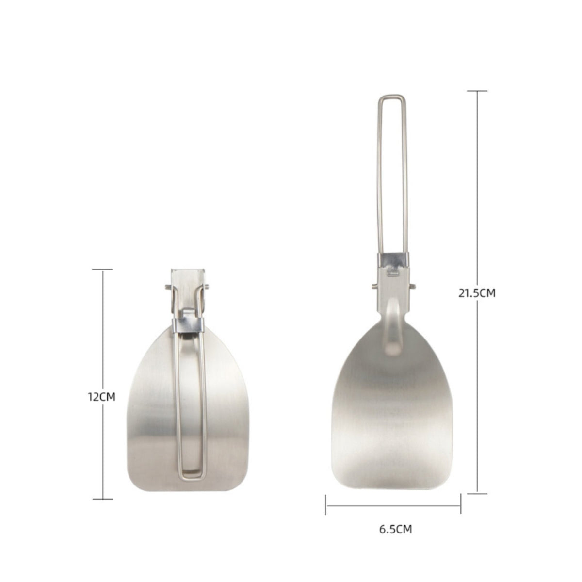 Foldable Design Folding Spatula Compact Stainless Steel Frying Spatula Lightweight for Campers, Backpackers, Picnic, Travel