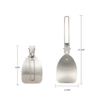 Foldable Design Folding Spatula Compact Stainless Steel Frying Spatula Lightweight for Campers, Backpackers, Picnic, Travel