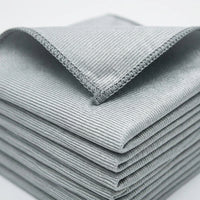 Streakless Microfibre Cloth 10 Pack, Microfibre Cloth 40x40 cm for Glass and Mirrors, Home Cleaning Essentials with Bound Edges and Plain Design