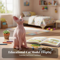 Collectible Realistic Cat Figurine Lightweight and Portable Simulation Cat Ornament Fine Workmanship for Children, Shelf Decor