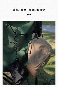 Portable Windproof Outdoor Clothesline with Adjustable Hanging Rope and Clips