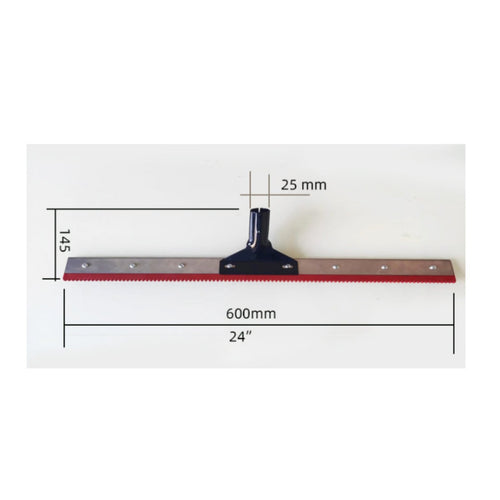 24 Inch Floor Coating Rake Heavy Duty Notched Floor Squeegee Professional Grade