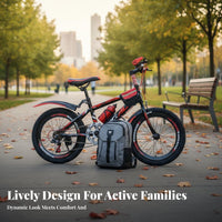 children's Mountain Bike Front and Rear Double Brakes Variable Speed Bike Adjustable Seat & Handlebar Youngster Bike for Students, Boys, Trail Riding