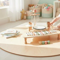 Multifunction Percussion Toy Portable Wooden Xylophone Table Early Learning