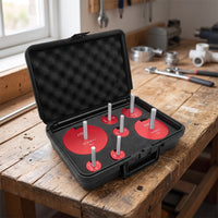 7 Pieces Precision PVC Pipe Reamer Kit with Case Efficient PVC Pipe Reamer Sturdy Tool Long-Lasting for Plumbers, Maintenance Workers, Plumbing Repairs, Jobsites, Workshops