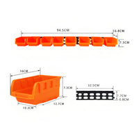 Wall-Mounted Parts Rack Versatile Wall Organizer with Bins Sturdy for Mechanics