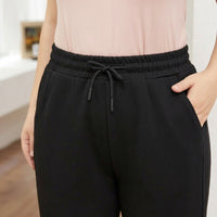 Joggers for Women with Tapered Leg and Drawstring Waist, Baggy Jogging Bottoms in Blended Fabric, Plus Size Ladies for Casual Wear