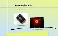 Brake-sensing bike light, bright LED.