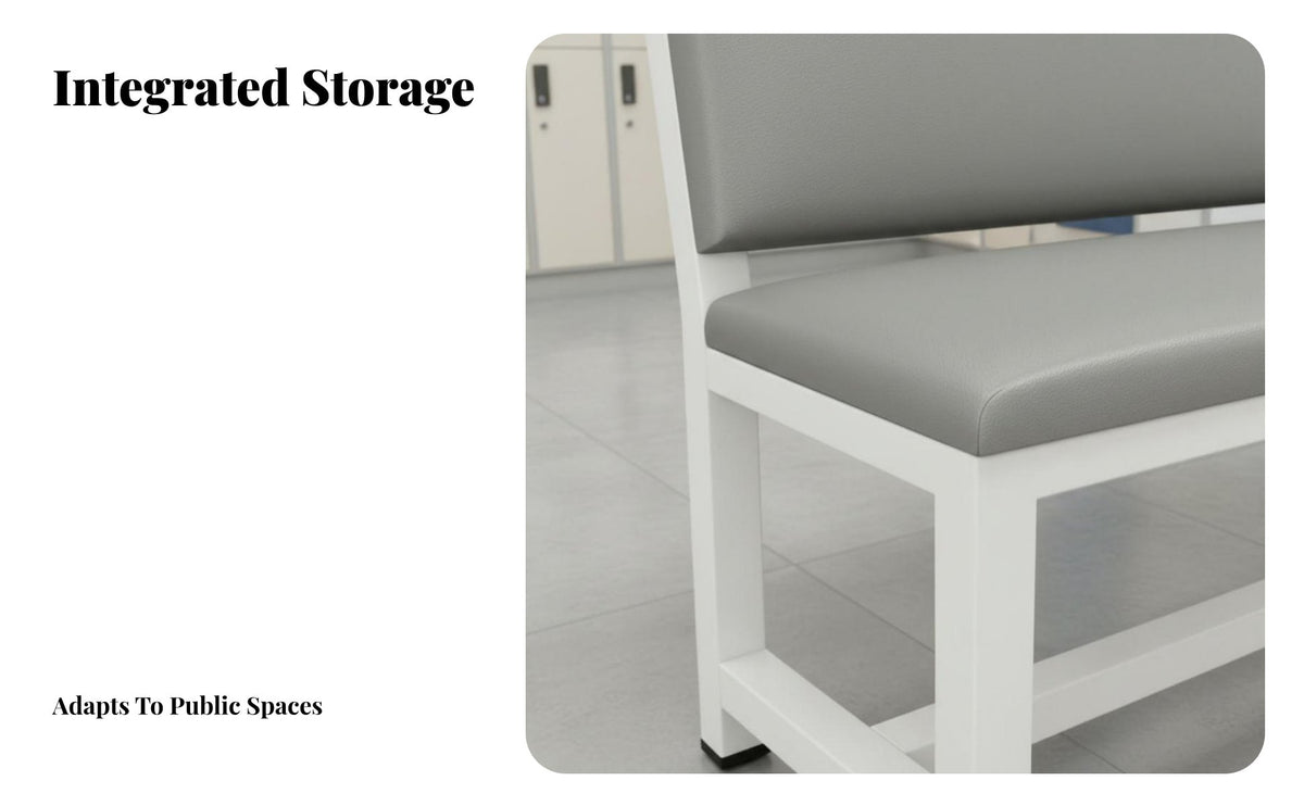 With supportrest Lowspine Upholstered Bench Soft Padding Waiting Area Seat Multi-Purpose Seating Furniture long-lasting Construction for Business Owners, Office Managers, Lobby, Salon, Entryway, Bedroom