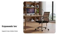 Mesh Back Swivel Chair Support Office Furniture Sturdy Frame for Students