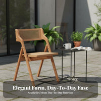 Foldable Armchair Space-Saving Upholstered Armchair Thick Cushion for Balcony