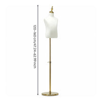 Mannequin Torso with Stand Sturdy Dress Form with Metal Base areaSaving Female Dress Form for Kids, Retailers, Shop Window, Photo Studio