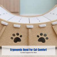 Rocking Cat Hammock Breathable Pet Lounger elevated-Ground Design Sturdy Frame for Bedroom, Balcony, Outdoors