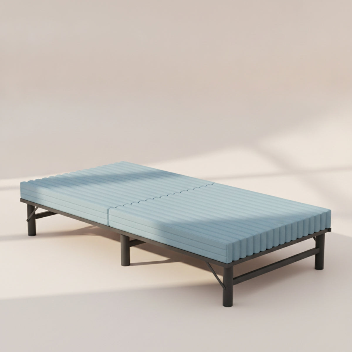 Folding Bed with Mattress Padded Folding Bed Portable Cot for Guests, Adults, Guest Room, Office, Small Apartments