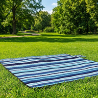Picnic Blanket and Waterproof Camping Mat for Family, Extra Large Waterproof Blanket with a Carry Handle, Machine Washable Camping Rug, 1 Pack