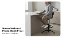 Adjustable Rotating Stool with Spinerest Utilitarian Design Adjustable Rotating Stool Easy to Assemble Low Spine Support