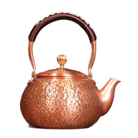 Copper Kettle for Boiling Water, Handmade Pure Purple Copper Teapot for Tea Ceremony, Gift Box Set