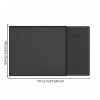 Drainage Design Coffee Appliance Mat Waterproof Silicone Coffee Mat Easy to Clean Food Grade for Tabletop