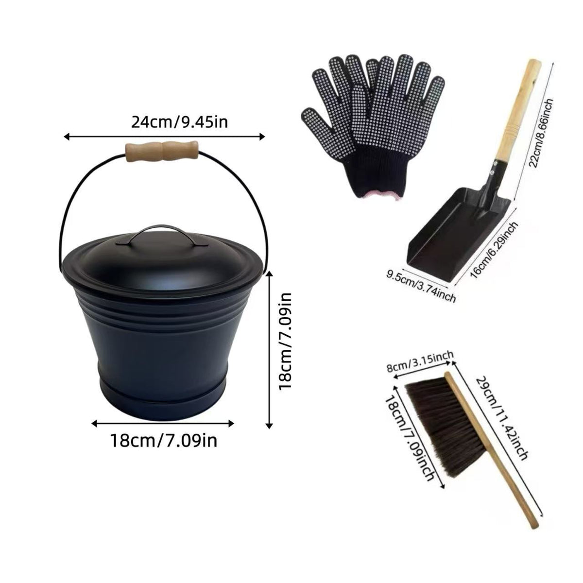 4-pc Ash Bucket and