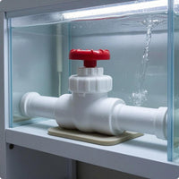 Aquarium Gate Valve Red Handwheel PVC Gate Valve