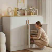 Storage Cabinet Freestanding Storage Cabinet with Doors and Shelves Modern Sideboard for Living Room, Kitchen, Drink Area