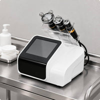 RF Rolling Beauty Device Tabletop LED Facial Massager Clear Acrylic Holder