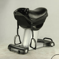 Electric Riding Machine with Saddle Seat Indoor Riding Exercise Machine Padded Fitness Equipment Upright for Adults, Home Gym, Living Room, Bedroom