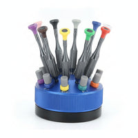 10 Pieces Watch Repair Screwdriver Set Textured Grips Clock Repair Screwdriver Set Organized for Watchmakers