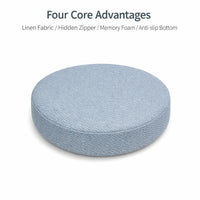 Memory Foam Seat Cushion, Round Chair Pad, Comfortable Tatami Mat, Breathable Polyester Fiber, Orang - Image 6
