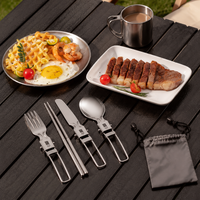 folding camping cutlery set