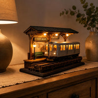 NYC Metro Model Light Unique Shape Metro Train Lamp Warm Radiance for Urban Fans