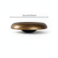 Fruit Bowl with Wide Open Center Bronze-Finish for Sideboard