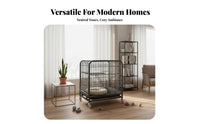 Multilevel Design Cat Enclosure Litter Box Combo Easy to Clean Multi-Level Cat Enclosure Sturdy Frame Multiple Door Entry for Apartment, Home