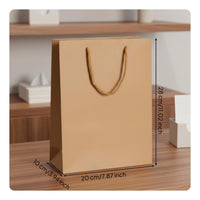 Paper Bag with Handles Laminated Finish Kraft Paper Tote Bag for Retailers