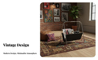 X-shaped frame Literature holder Retro home decor Furnishing Floor-Standing for Readers