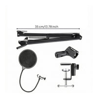 Microphone Stand Arm Table Mounting Mic Arm Including a Windscreen Screen Heavy Duty Microphone Stand Including a Windscreen Screen