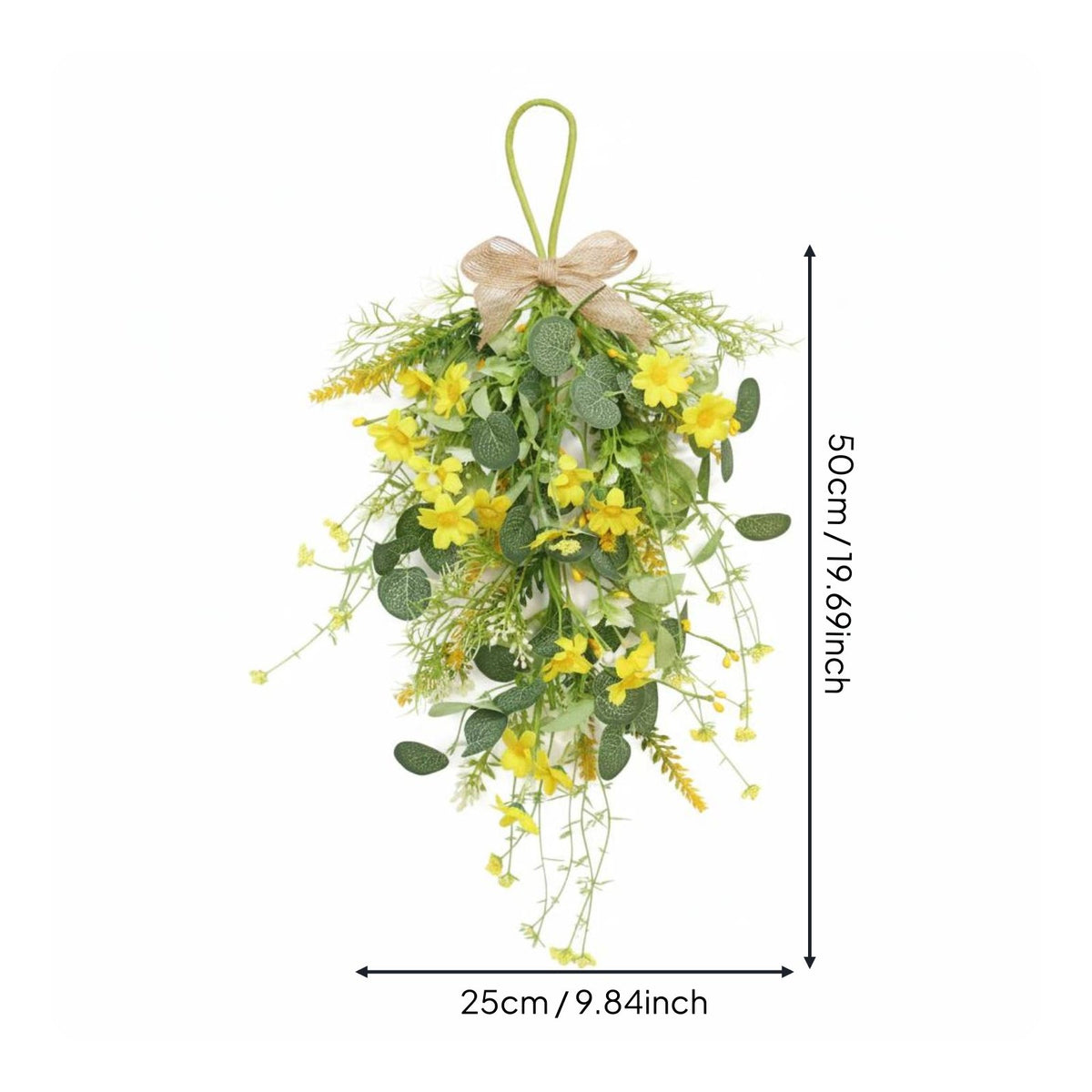 Artificial Blossom Teardrop Swag Lifelike Flowers for Wedding, Party