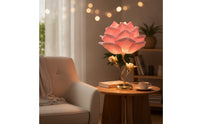 Decorative Floral Table Lamp Ambient Flower Table Lamp Romantic Floral Desk Light Sculptural for Bedroom, Living Room, Reading Nook