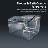 Bird Bath for Cage, Multi-functional Bird Bath Tub, Parrot Bath Tub Bird Water Bowl, Budgie Shower F - Image 2