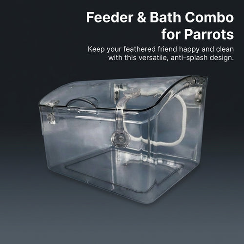 Bird Bath for Cage, Multi-functional Bird Bath Tub, Parrot Bath Tub Bird Water Bowl, Budgie Shower F - Image 2